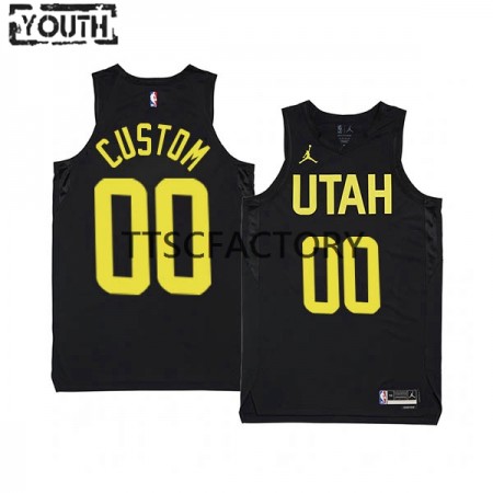 Maillot Basket Enfant Utah Jazz Personnalisé Nike 2022-23 Statement Edition Noir Swingman
